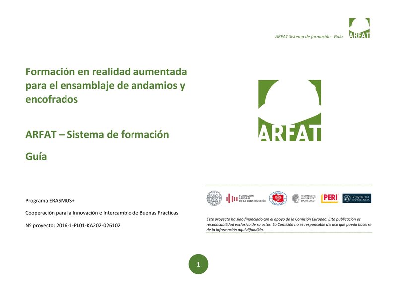 Guía explicativa del sistema de formación ARFAT.