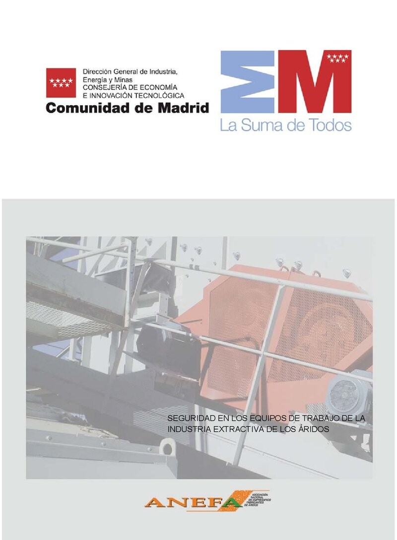 Seguridad en los equipos de trabajo en extracción de áridos