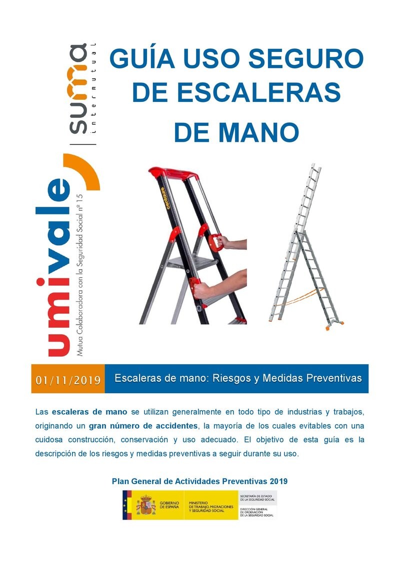 Guía uso seguro de escaleras de mano