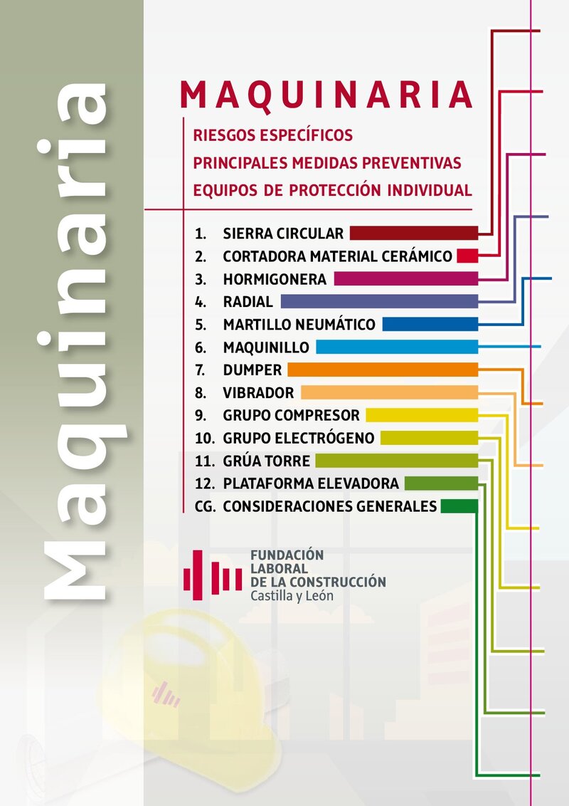 Fichas de maquinaria de construcción.