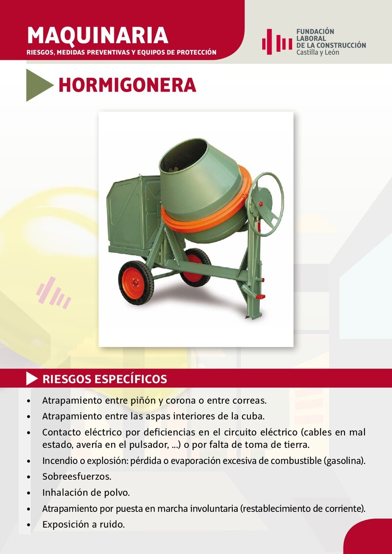 Fichas de maquinaria de construcción QR.