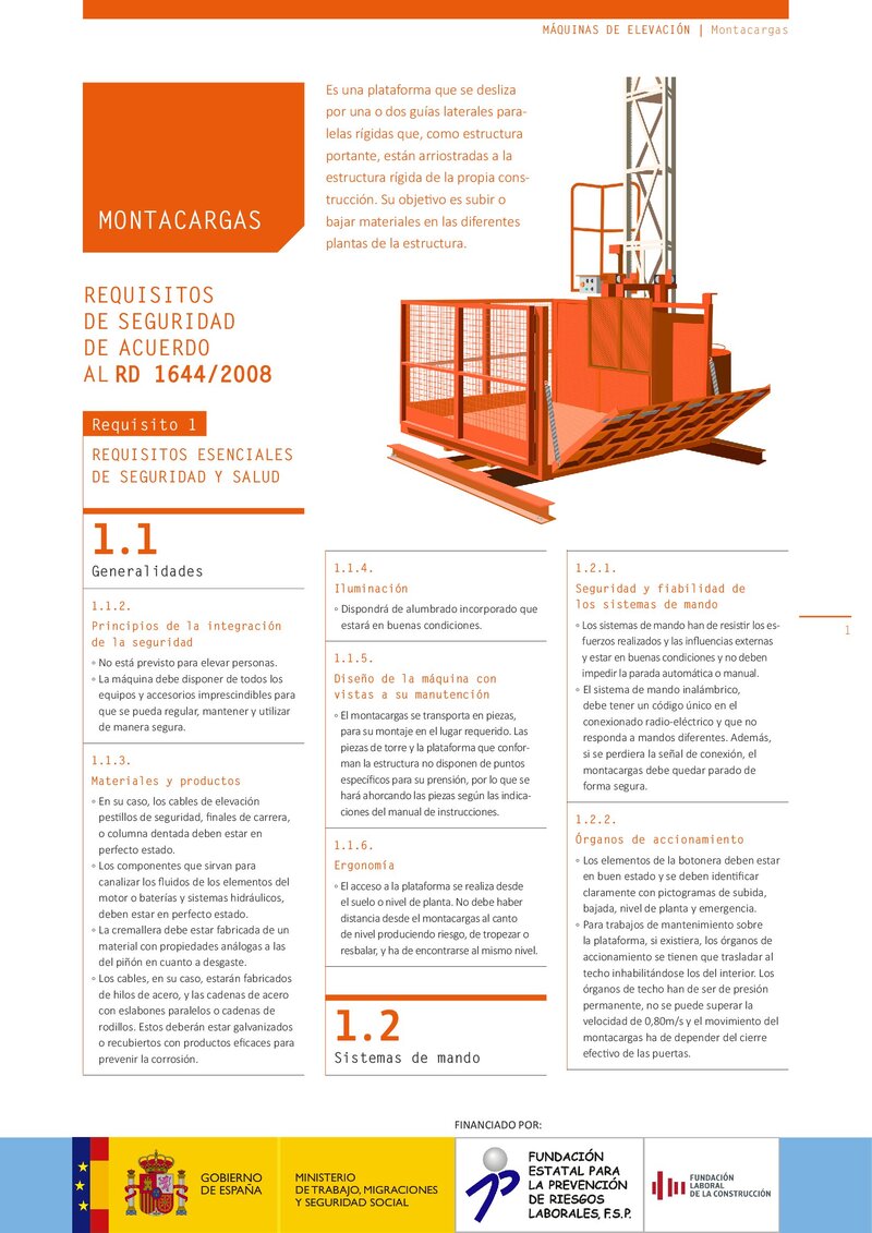 Requisitos de seguridad. Montacargas.