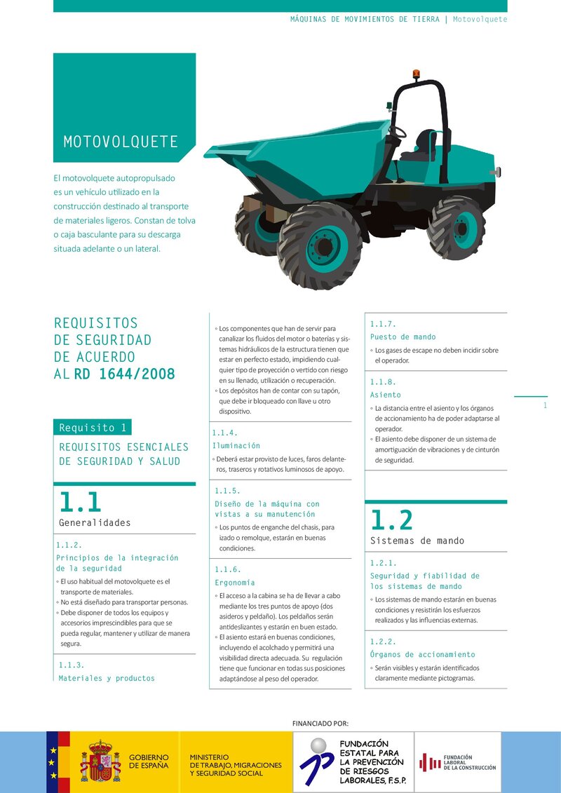 Requisitos de seguridad. Motovolquete.