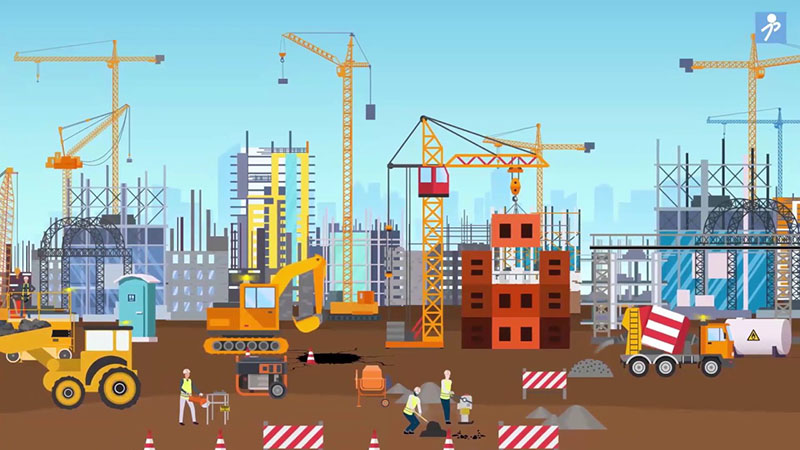 Equipos de trabajo en el sector de la construcción.