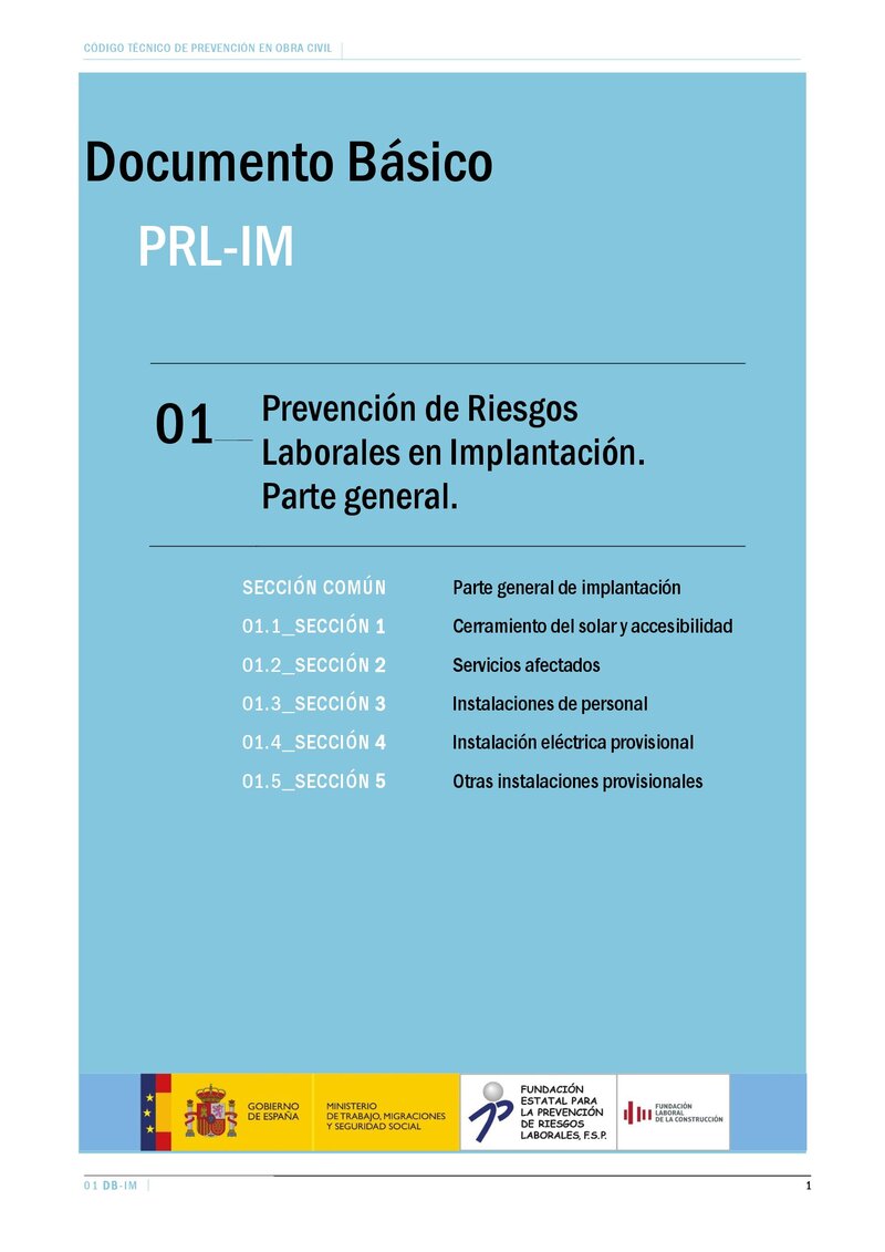 Documento Básico DB-PRL-IM. IMPLANTACIÓN