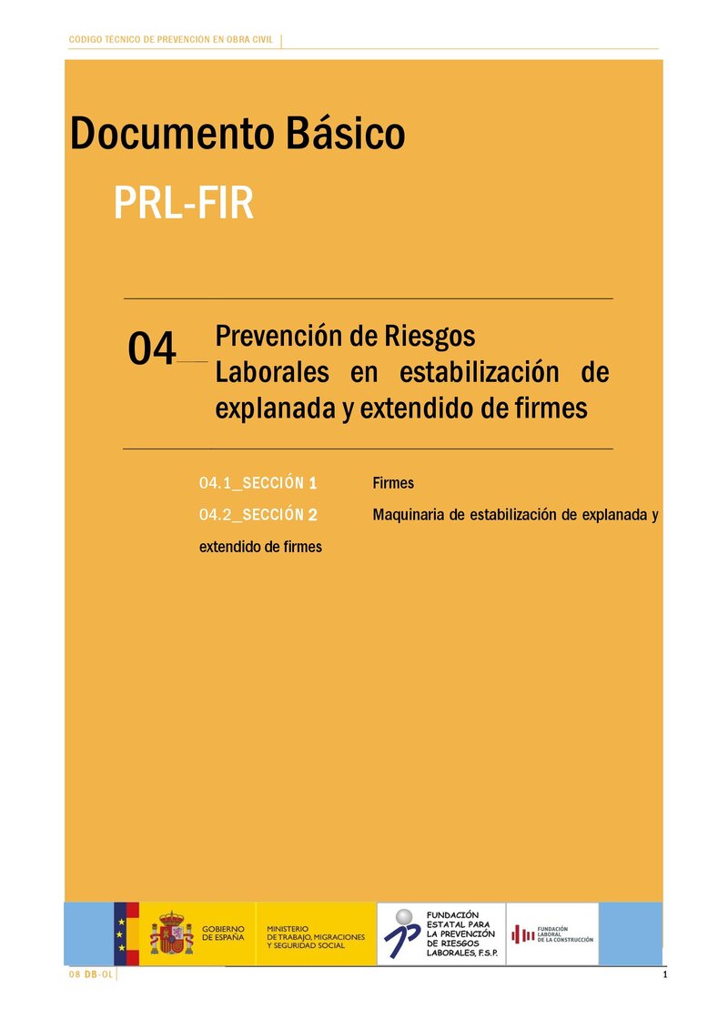 Documento Básico DB-PRL-FIR. EXPLANADA Y EXTENDIDO