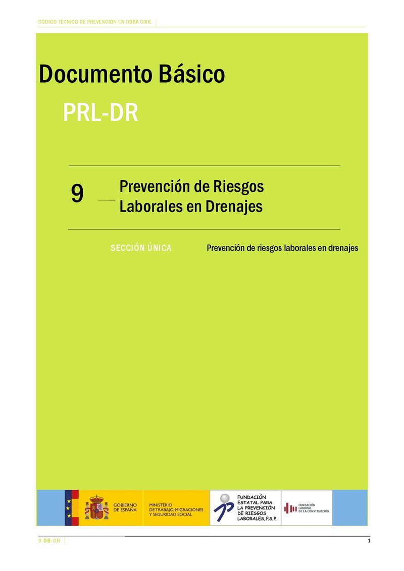 Documento Básico DB-PRL-DR. DRENAJES
