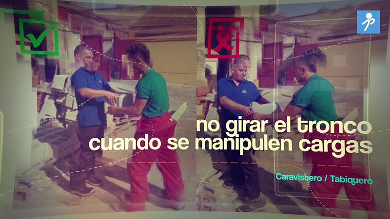 Riesgos ergonómicos: oficio de tabiquero-caravistero.