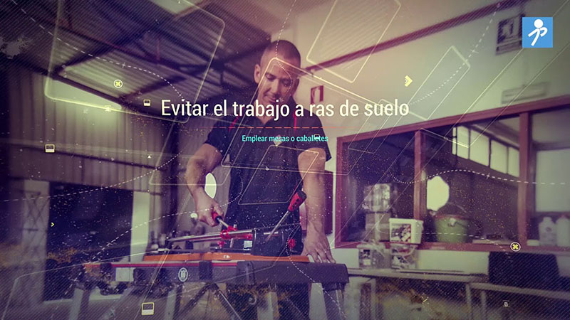 Riesgos ergonómicos: posturas forzadas.