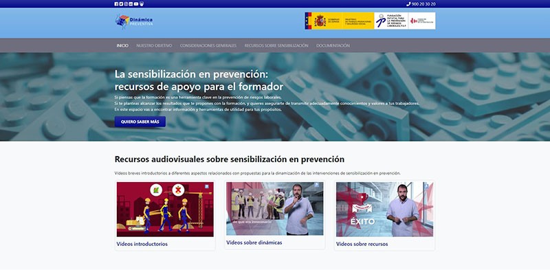 Recursos para la sensibilización preventiva en construcción.