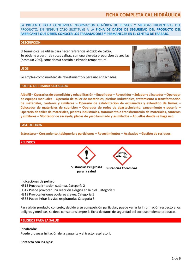 Cal. Ficha completa.