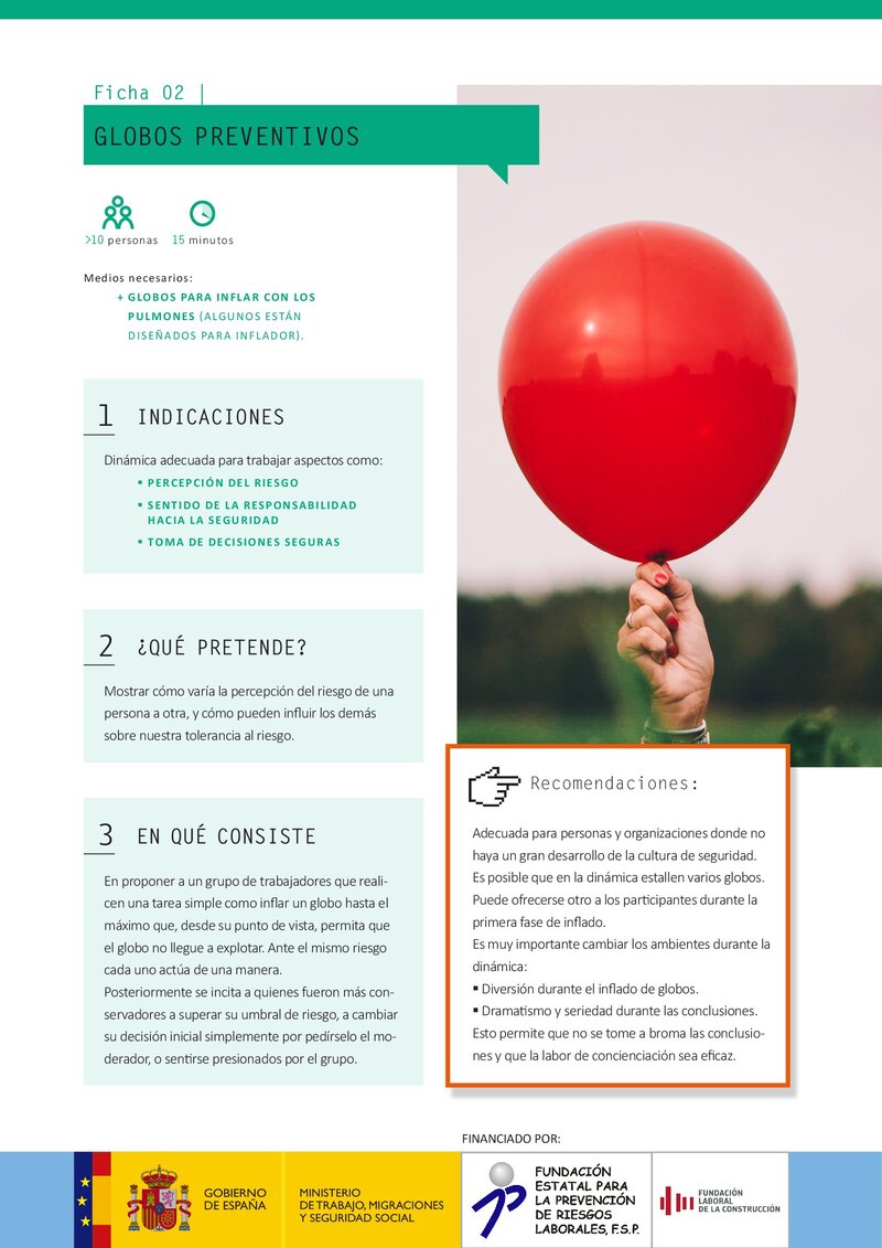 Recursos metodológicos. Globos preventivos.