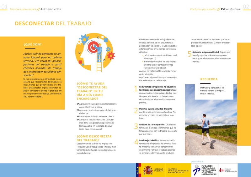 Desconectar del trabajo.