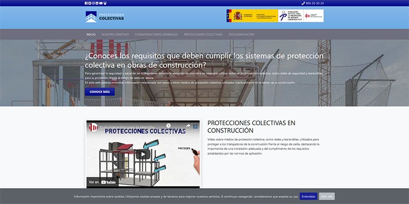 Elección y colocación de protecciones colectivas en obra