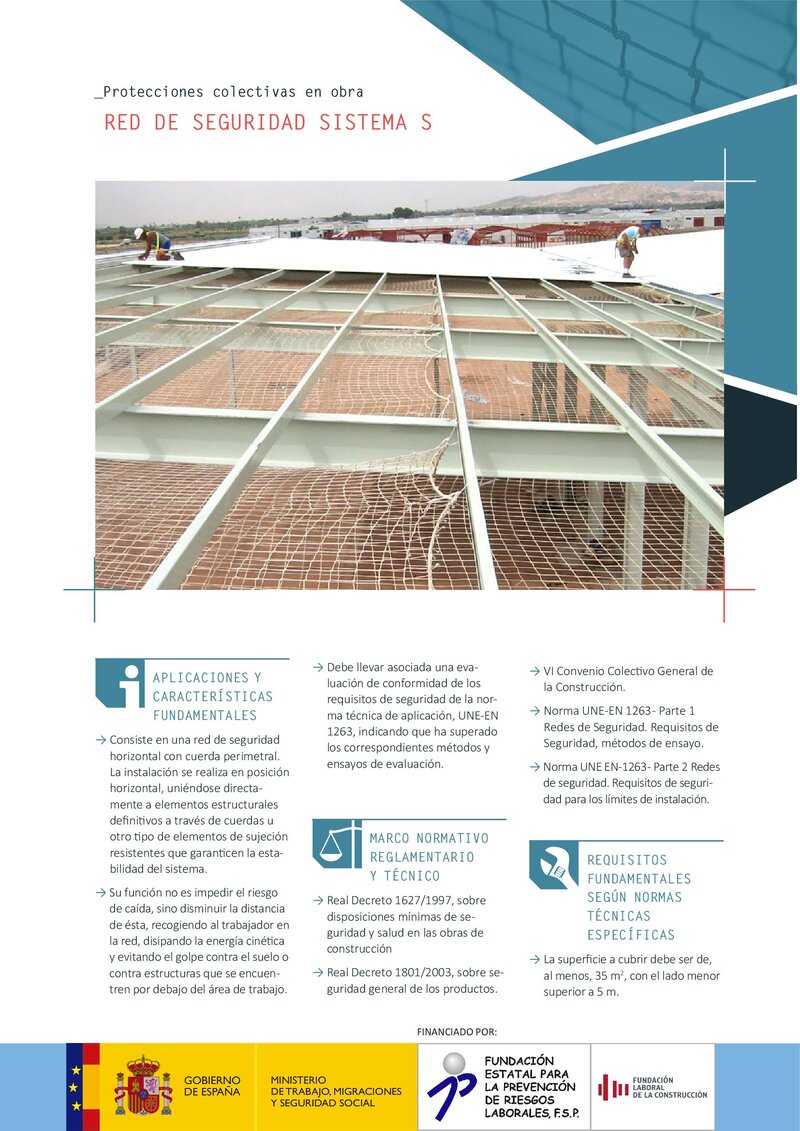 Protecciones colectivas. Red de seguridad sistema S.