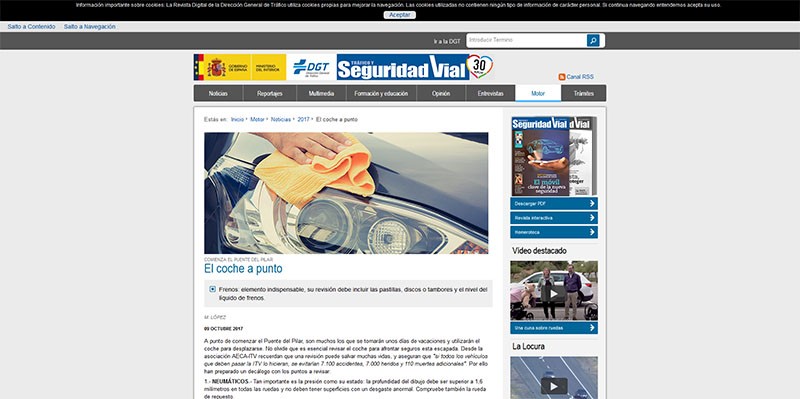 El coche a punto.
