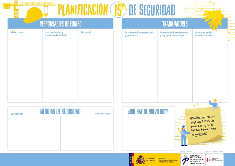 Planificación 15´ de seguridad.