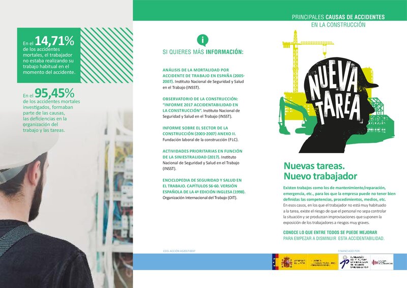 Accidentes en construcción. Trabajos no habituales.