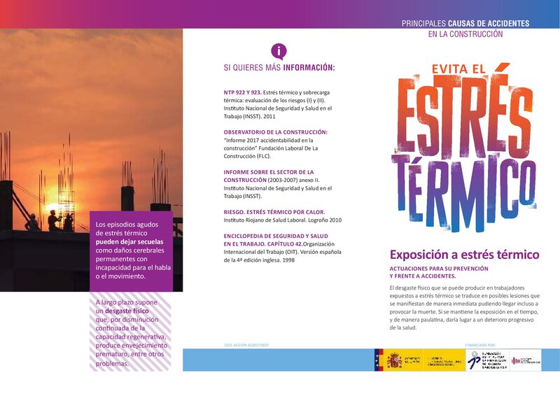 Accidentes en construcción. Estrés térmico.