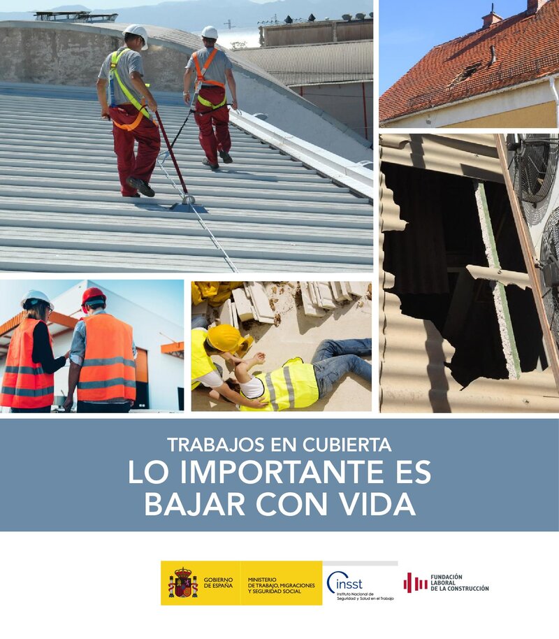 Trabajos en cubiertas: lo importante es bajar con vida.