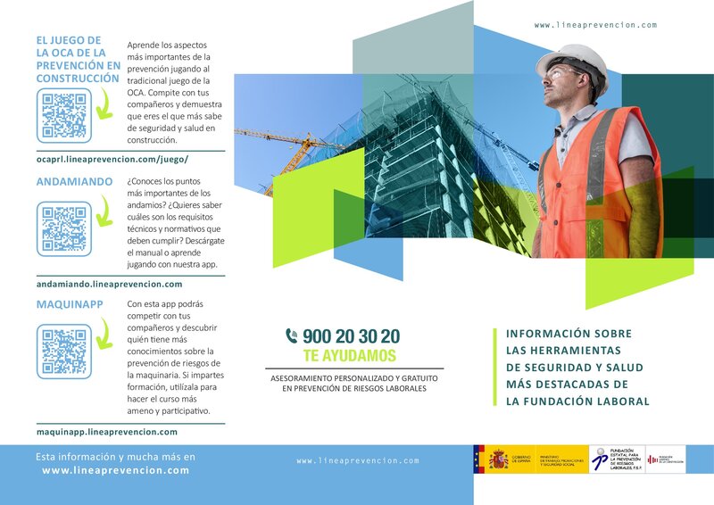 Proyectos de seguridad y salud realizados por la FLC. Tríptico resumen.