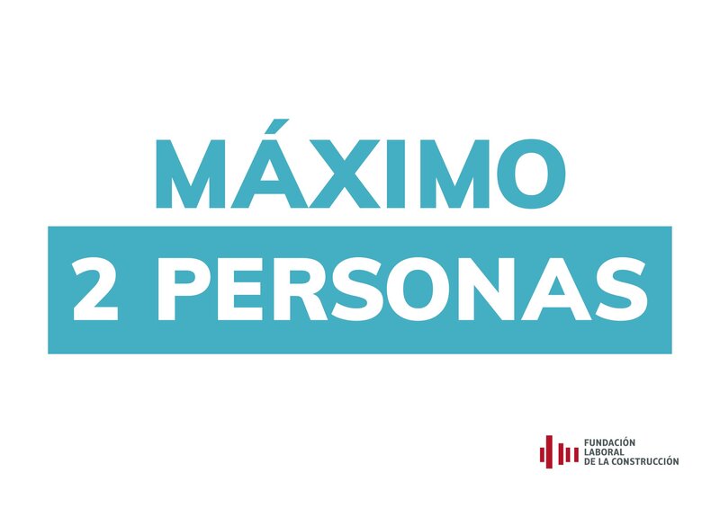 COVID-19. Mäximo 2 personas.