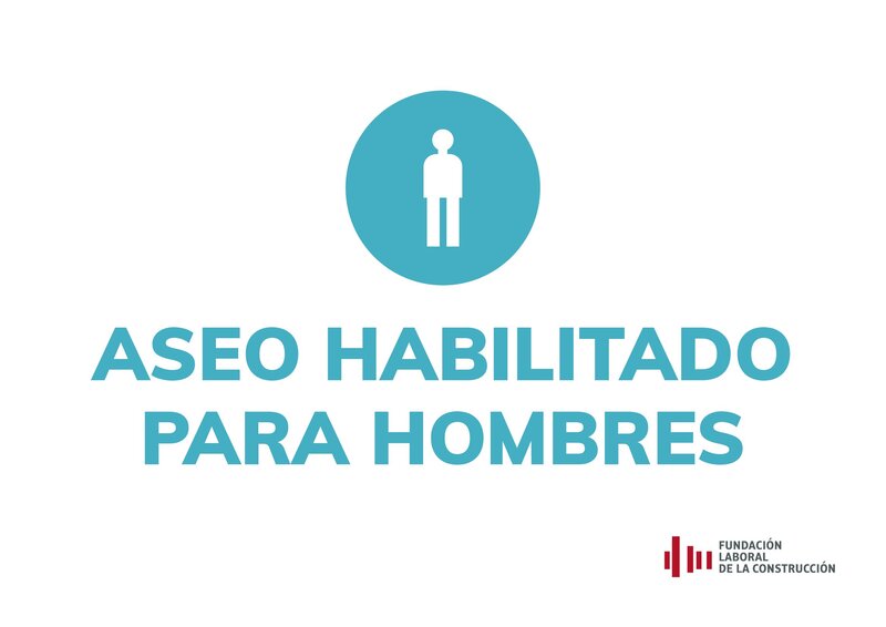 COVID-19. Aseo habilitado para hombres.