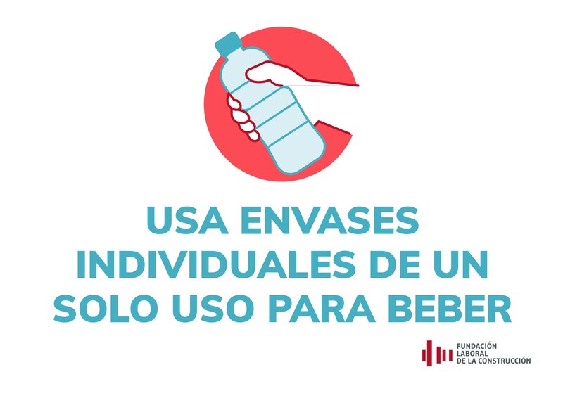 COVID-19. Usa envases individuales para beber.