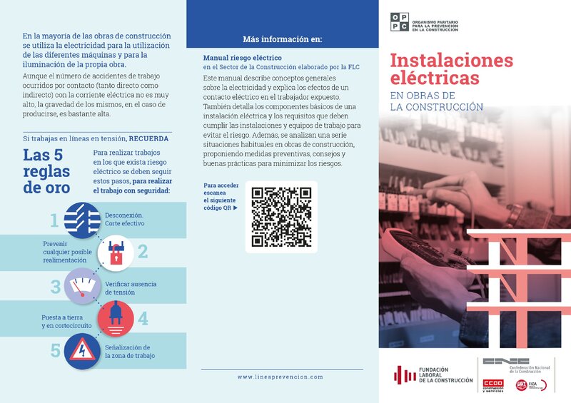 Riesgo eléctrico en obras de construcción.