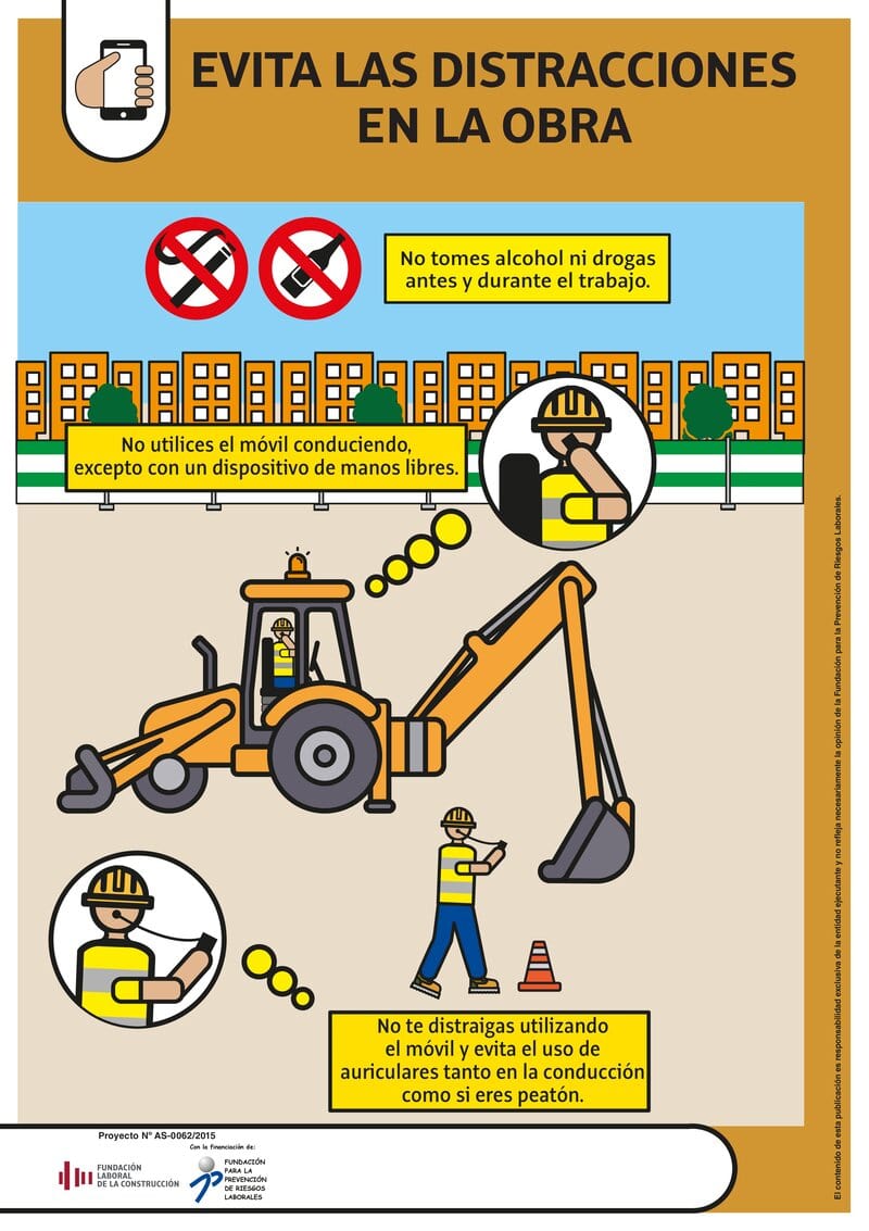 Prevención de riesgos por distracciones en el trabajo.