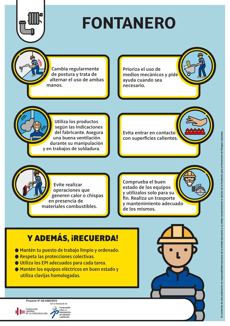 Seguridad en el puesto de fontanero calefactor.