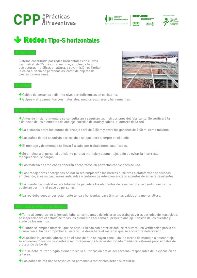 Requisitos de seguridad de las redes tipo S - horizontales.