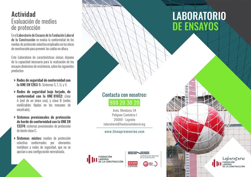 Laboratorio de ensayos de la FLC, para la evaluación de protecciones colectivas.